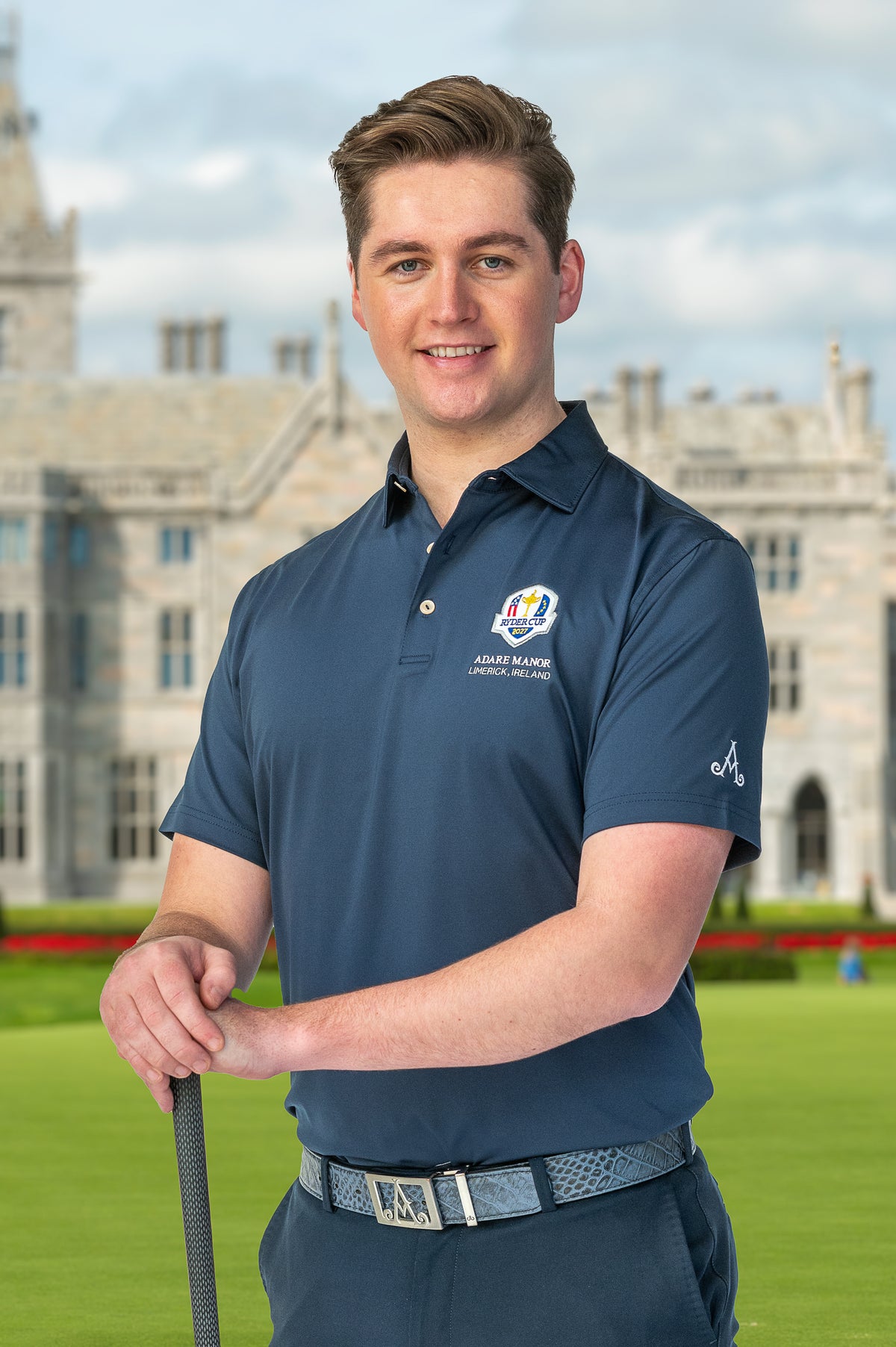 Ryder Cup 2027 Navy Solid Polo
