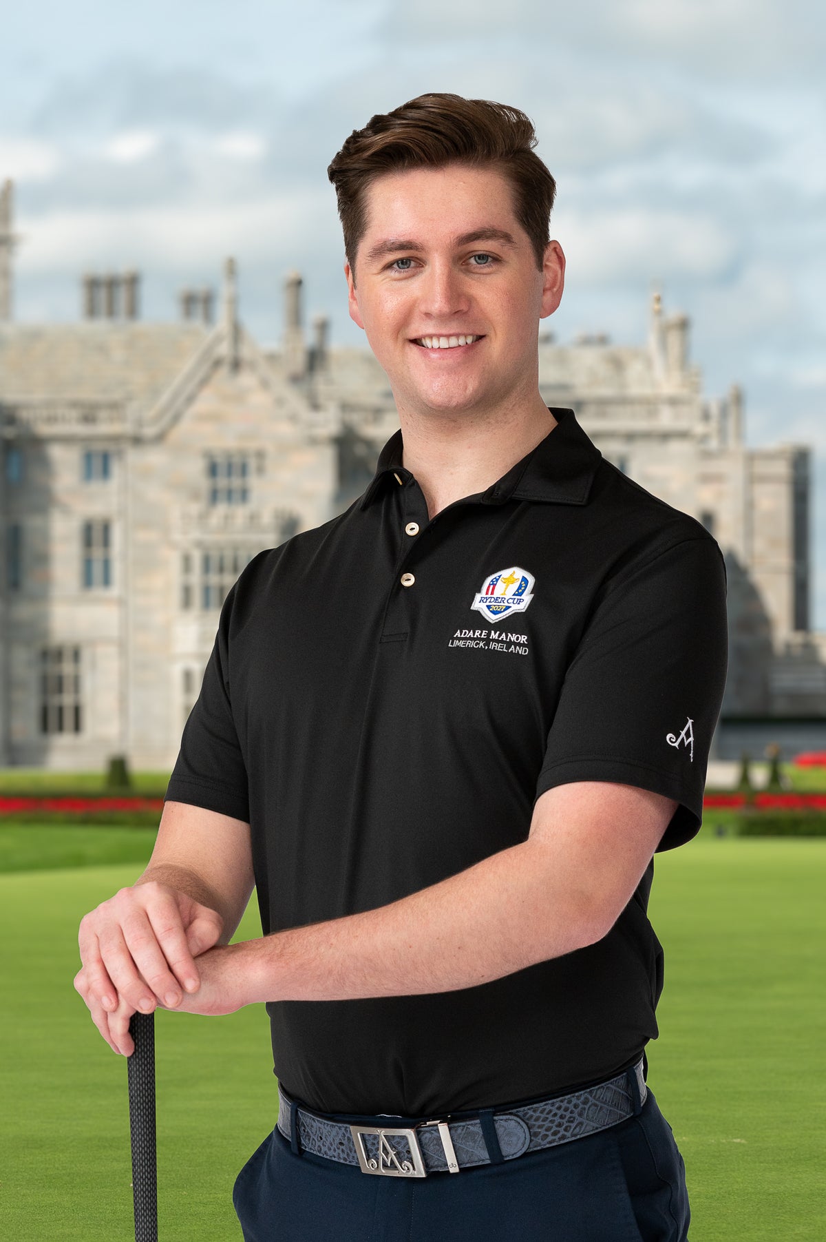 Ryder Cup 2027 Black Solid Polo