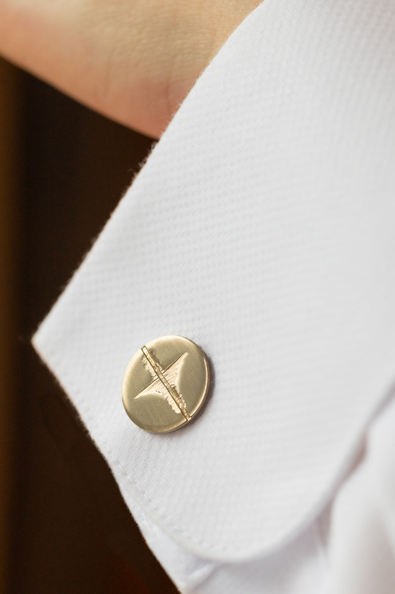 Soul Engraver- 9ct Gold Resonate Cufflinks- 'Clash of the Ash'