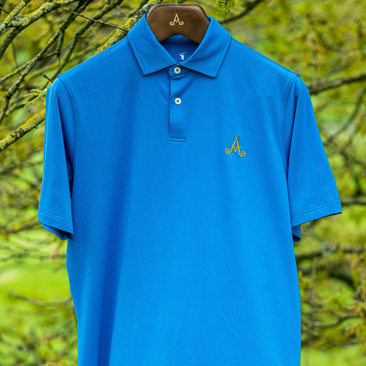 Adare Manor Blue Solid Polo