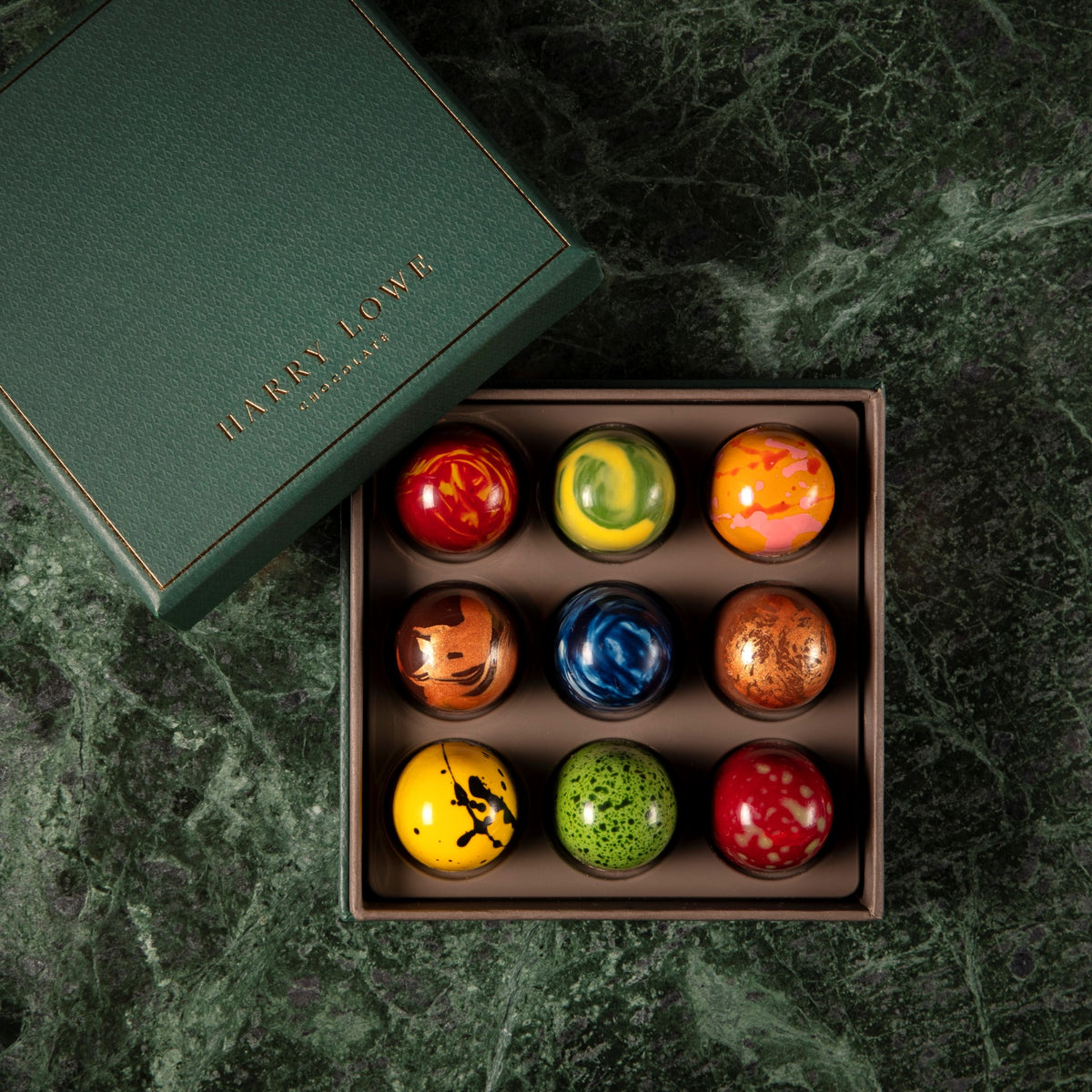 Harry Lowes - Handmade Chocolate Bonbon Box- 9 piece