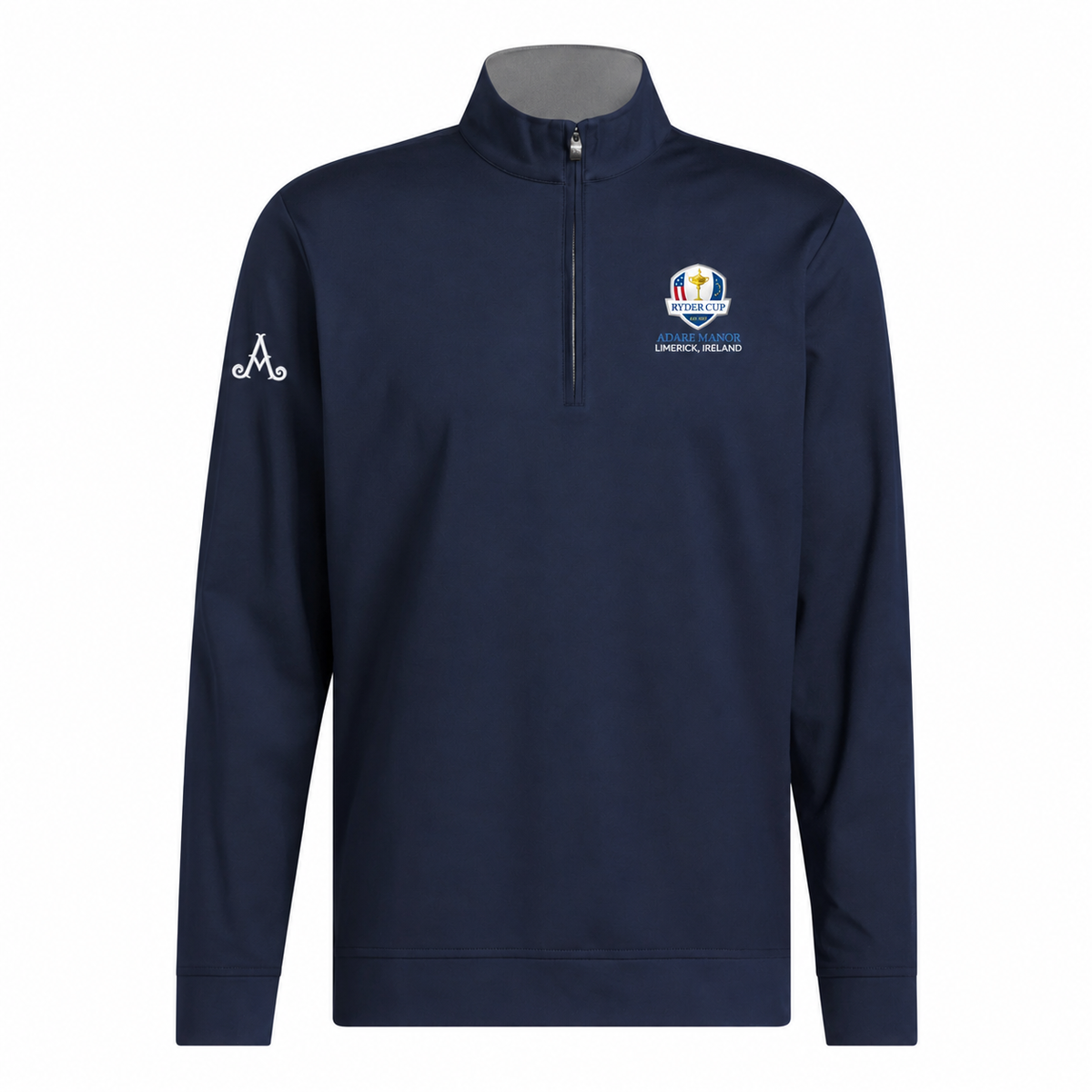 Ryder Cup 2027-  Adidas Mens Adare Manor 1/4 zip Navy