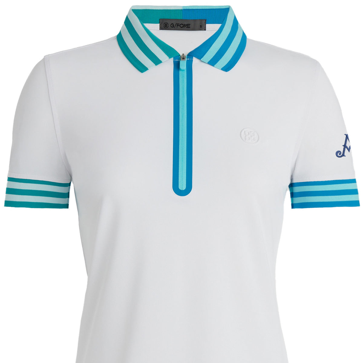 Adare Manor - G/Fore Ladies White 1/4 zip Polo