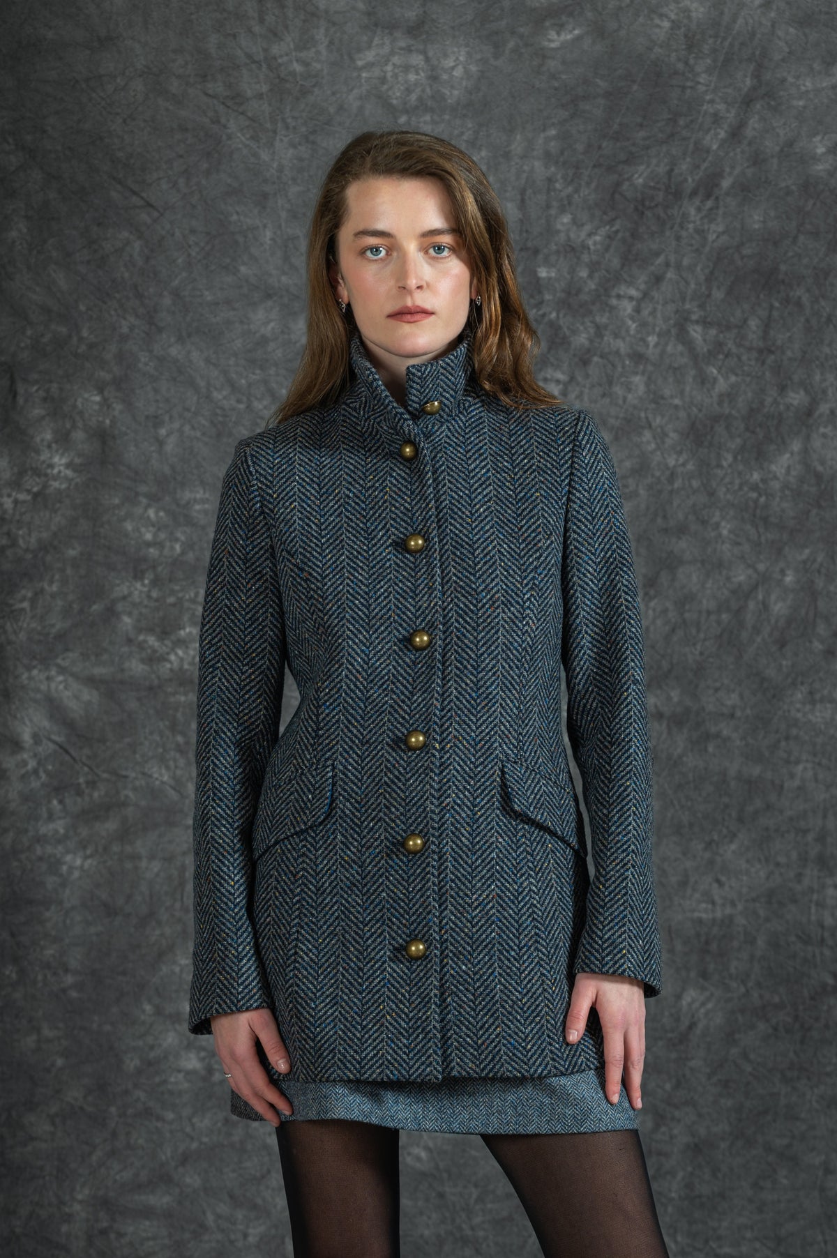 Jack Murphy x Adare Manor - The Grace Tweed Coat - Atlantic Mist
