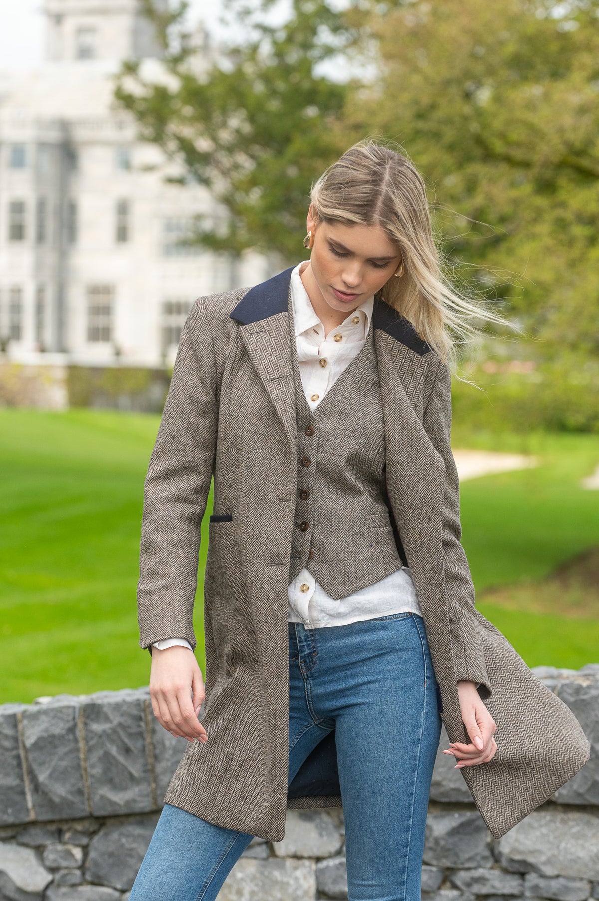 Jack Murphy- Tweed Waistcoat- Light Tan Herringbone