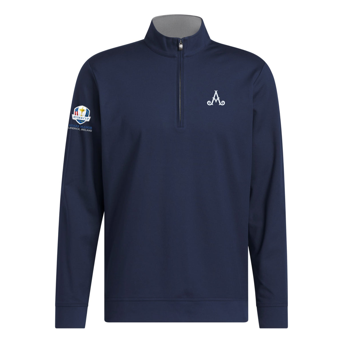Ryder Cup 2027-  Adidas Mens Adare Manor Navy 1/4 zip