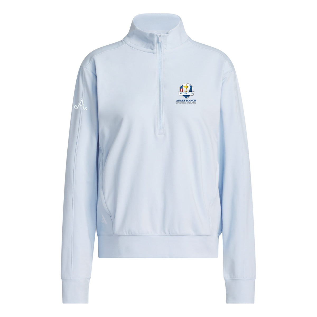 Ryder Cup 2027 -  Adidas Ladies Adare Manor Light Blue 1/4 zip