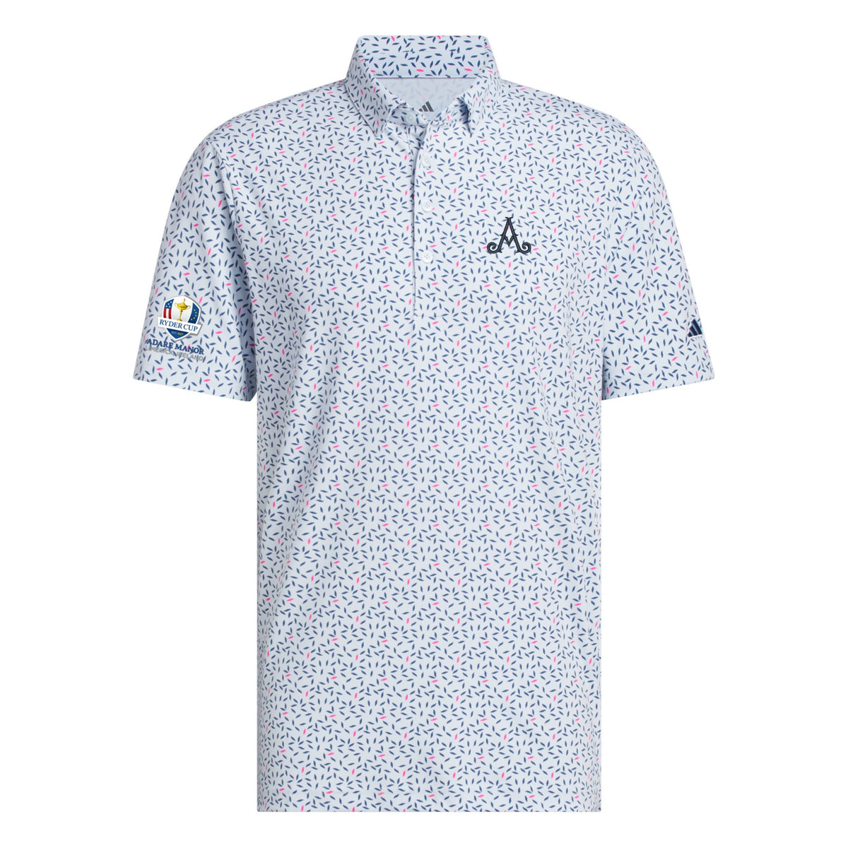 Ryder Cup 2027-  Adidas Mens Adare Manor Blue Mosaic Polo