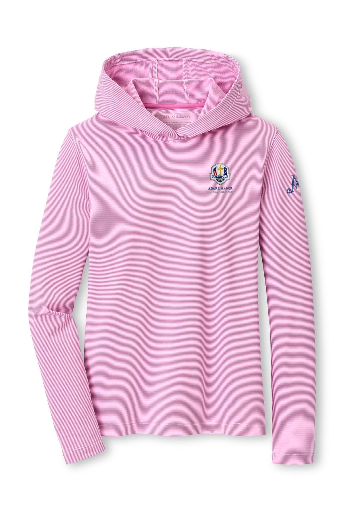 Ryder Cup 2027 - Adare Manor Ladies Hoodie Sugar Stripe Pink
