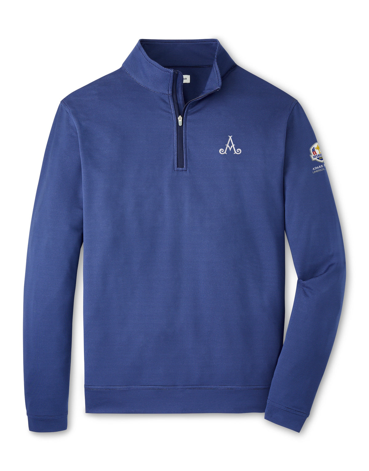 Ryder Cup 2027 - Adare Manor Perth Sugar Stripe Performance 1/4 zip Sport Navy