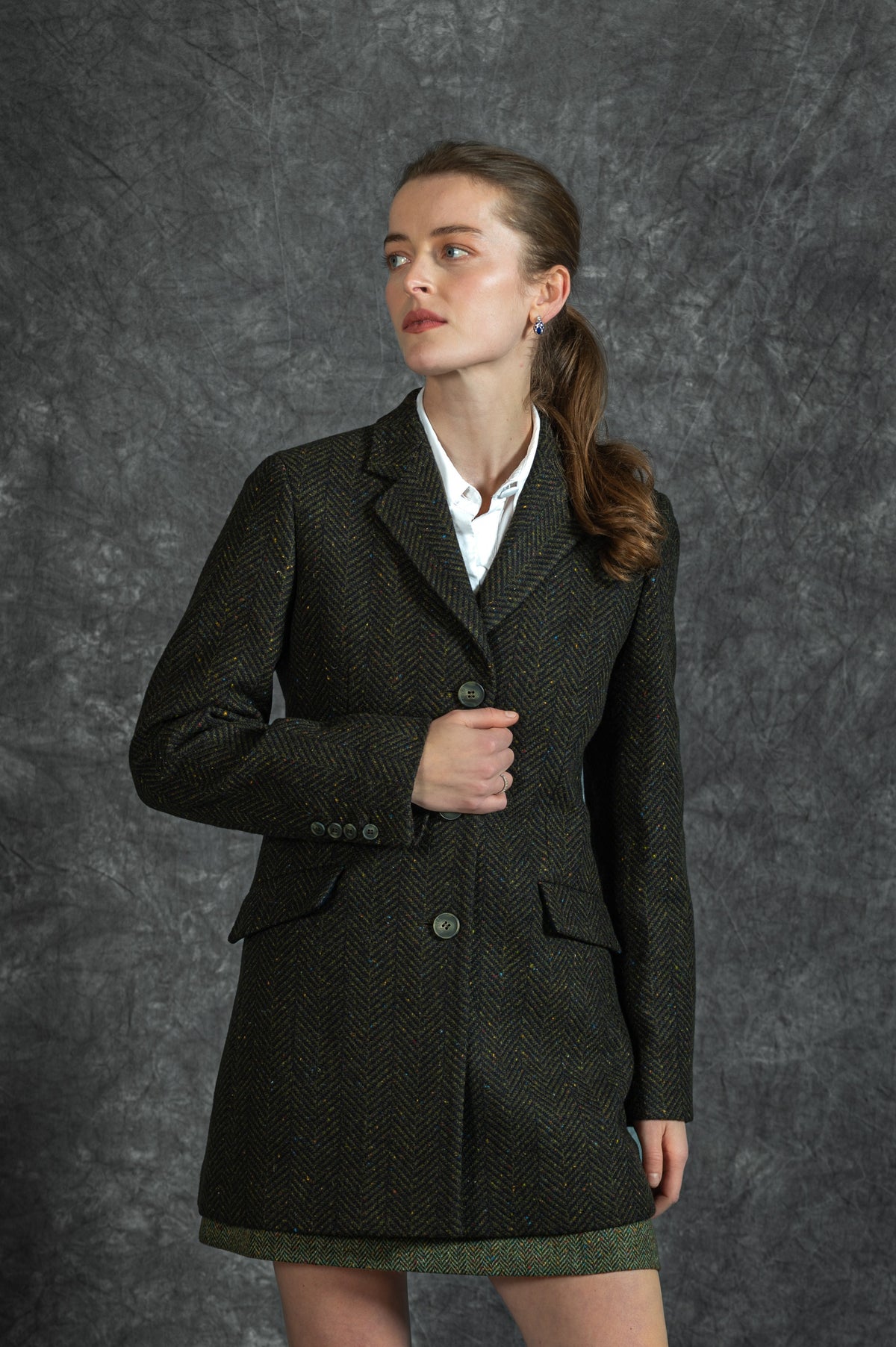 Jack Murphy x Adare Manor - The Mairéad Tweed Coat - Emerald Glen