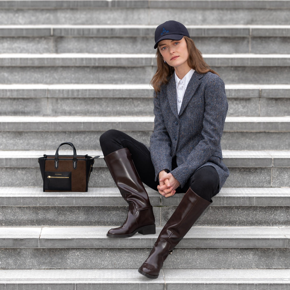 Jack Murphy x Adare Manor - The Mairéad Tweed Coat - Atlantic Mist
