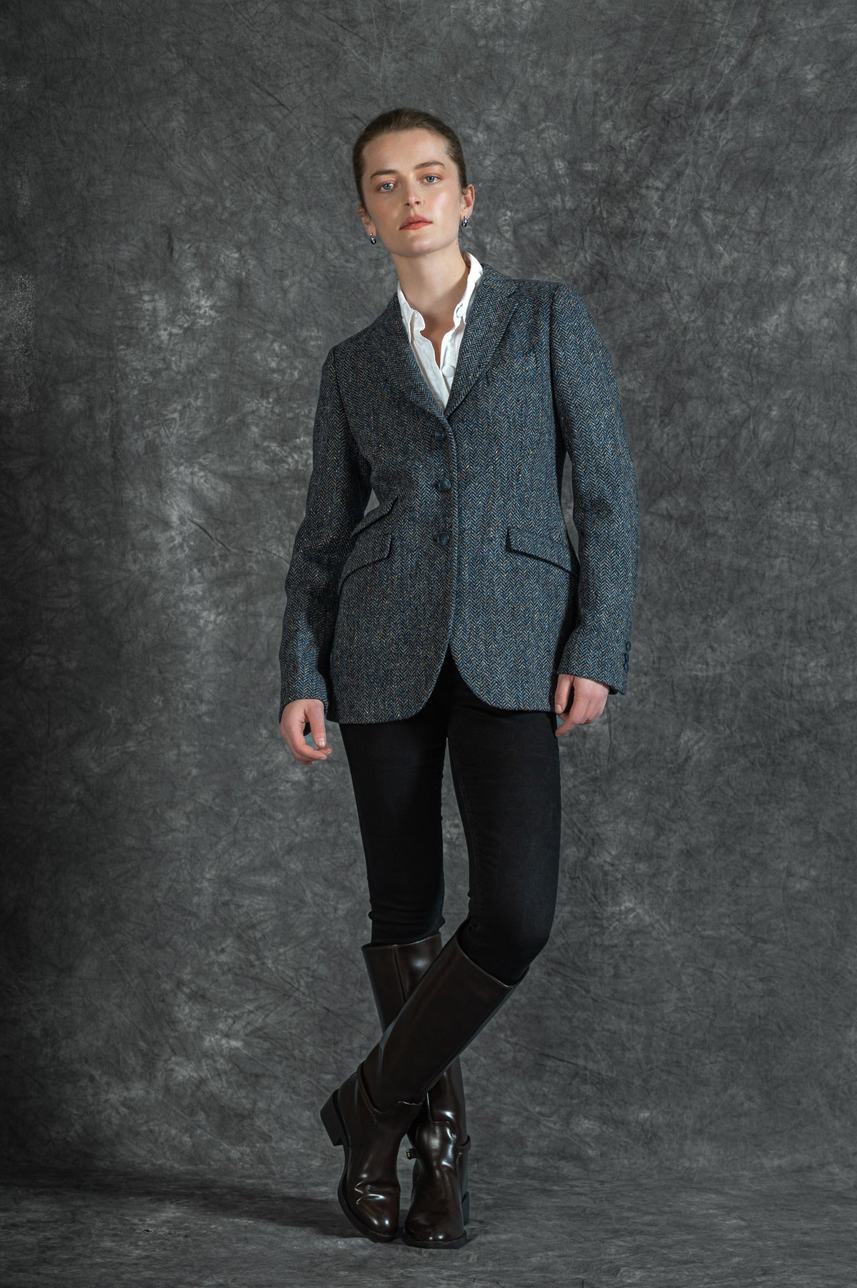 Jack Murphy x Adare Manor - The Nora Tweed Blazer - Atlantic Mist