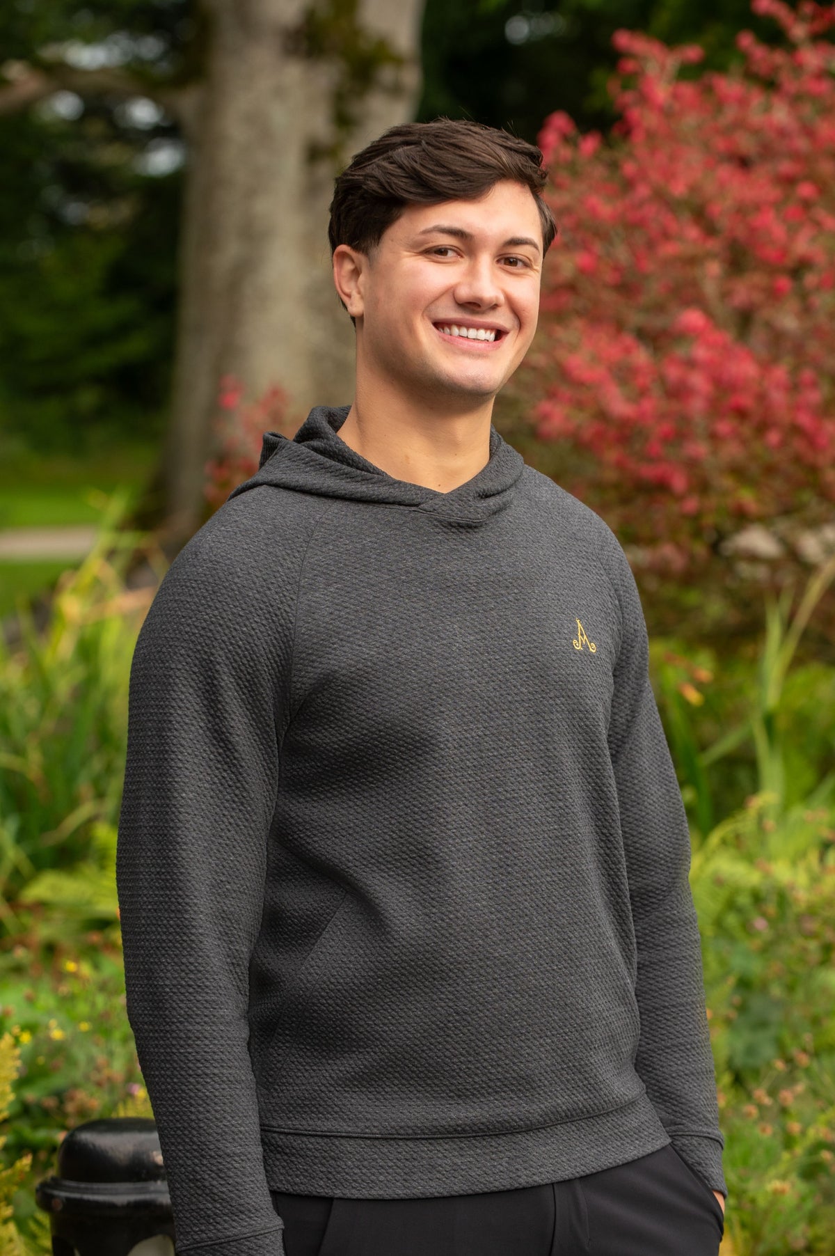 lululemon- Adare Manor Men's Textured Double Knit Cotton Hoodie Grey