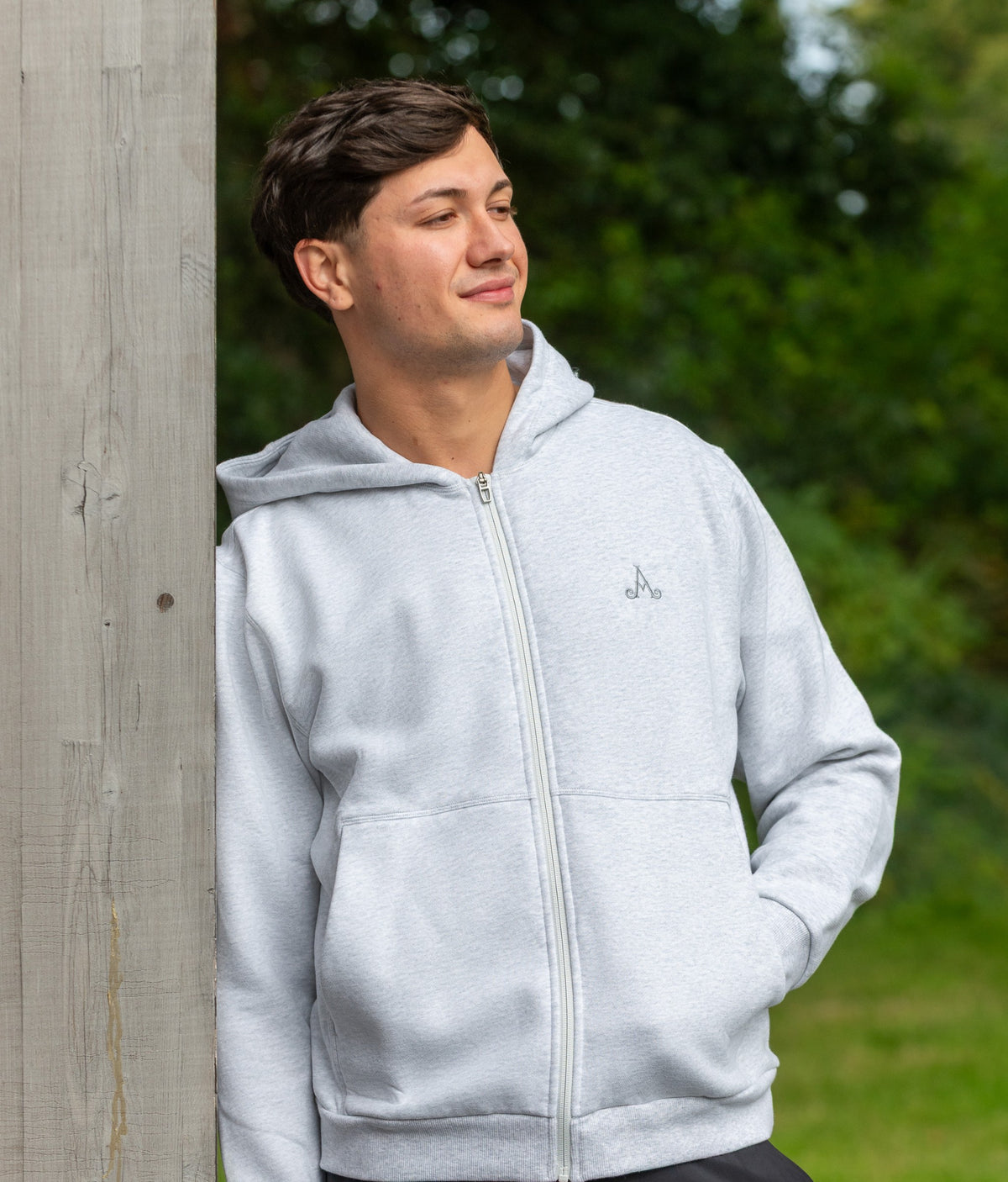 lululemon- Adare Manor Mens Steady State Full Zip Hoodie Grey