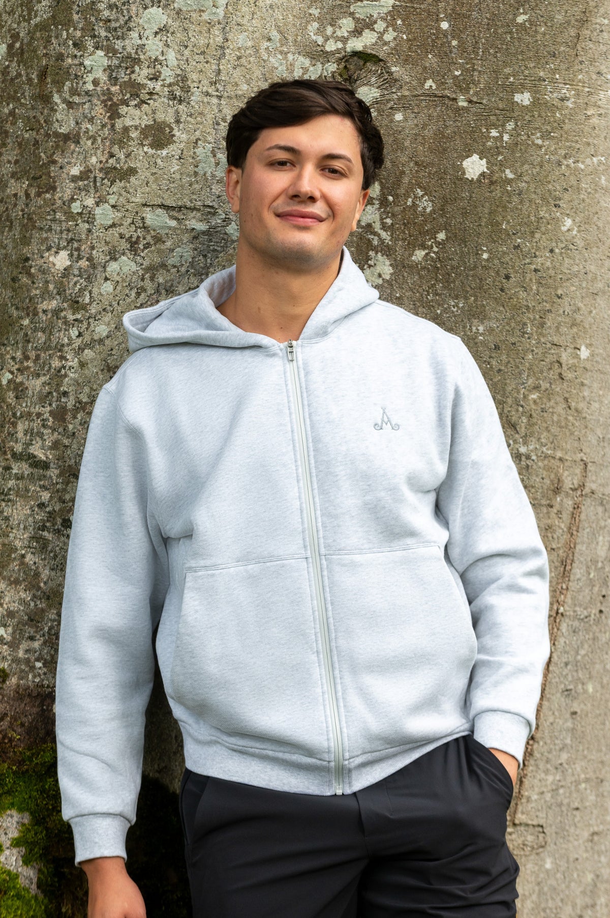 lululemon- Adare Manor Mens Steady State Full Zip Hoodie Grey