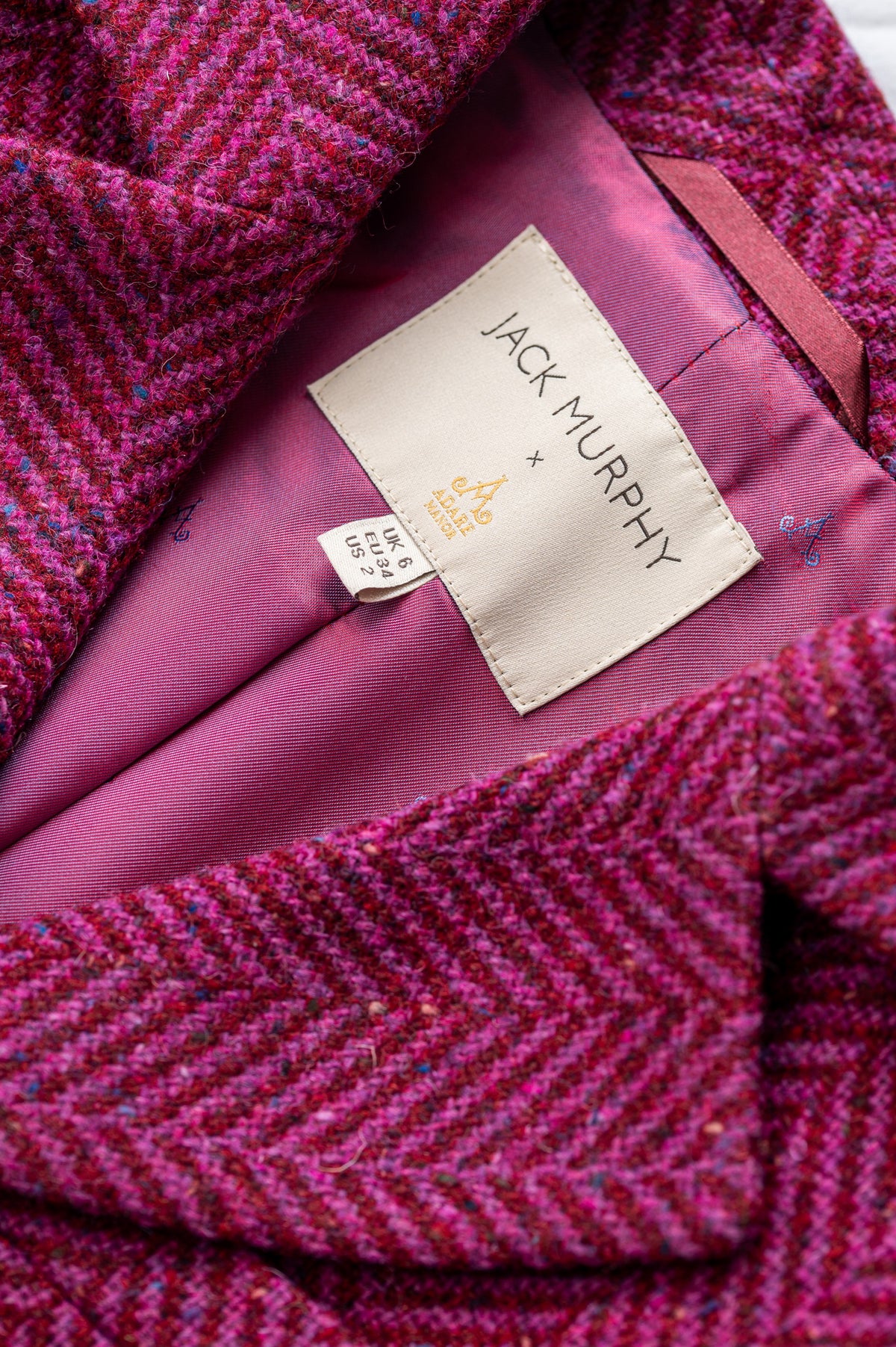 Jack Murphy x Adare Manor - The Deirdre Tweed Coat - Wild Burren Rose