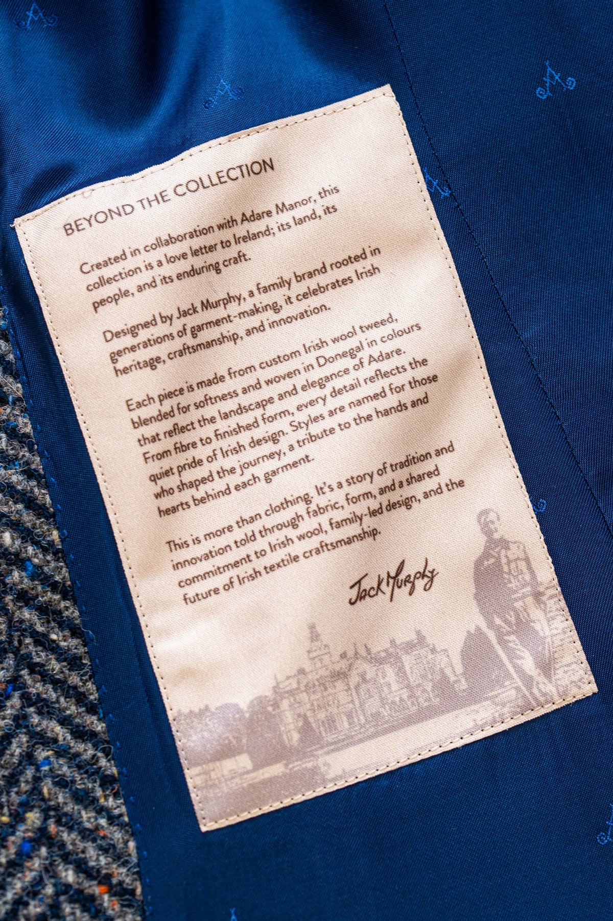 Jack Murphy x Adare Manor - The Mairéad Tweed Coat - Atlantic Mist