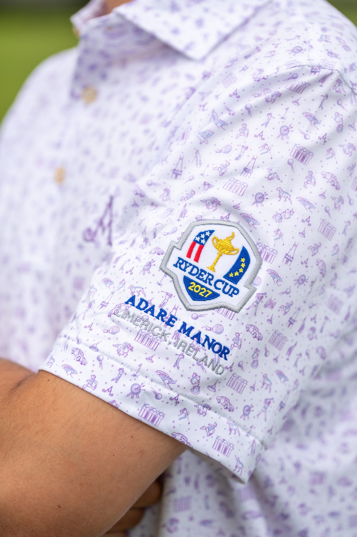 Adare Manor Ryder Cup 2027- Mens Bespoke Adare Manor Golf Polo Purple