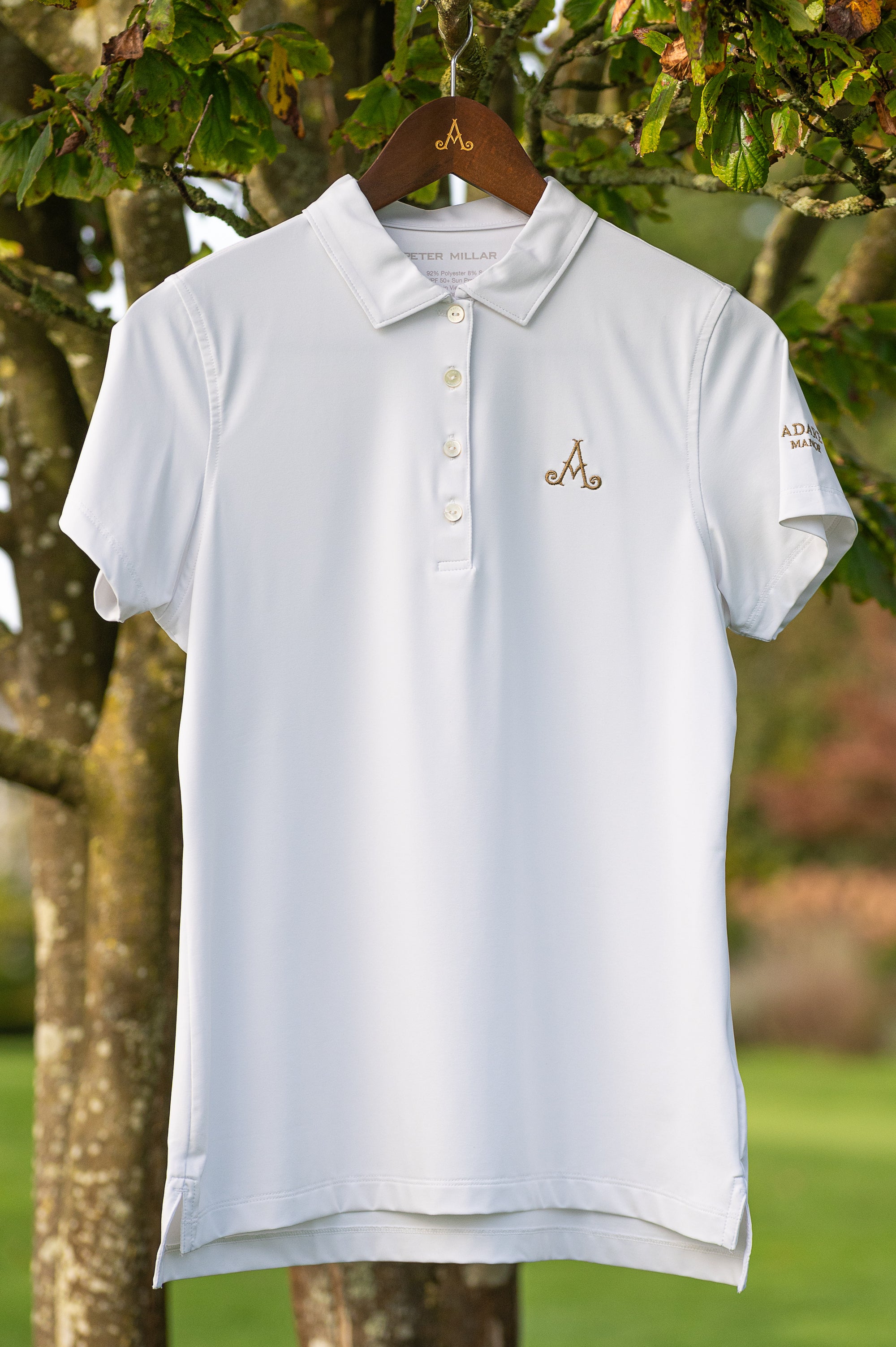 Adare Manor Ladies White Polo Shirt