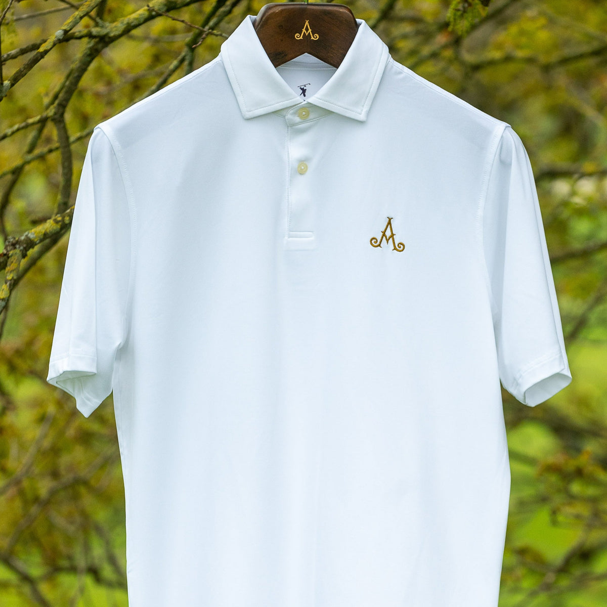 Adare Manor White Solid Polo