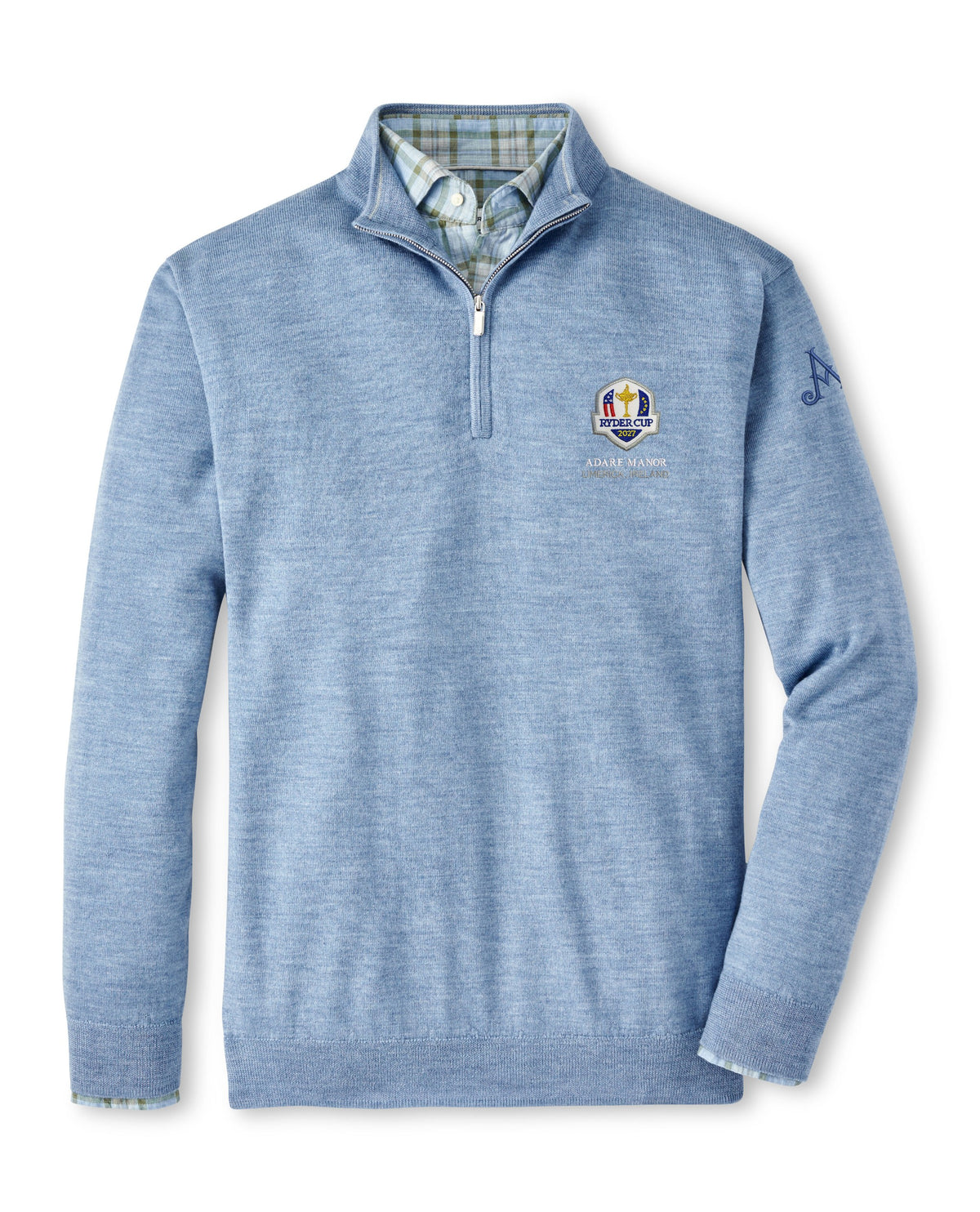 Ryder Cup 2027-  Autumn Crest Merino 1/4 Zip- Blue