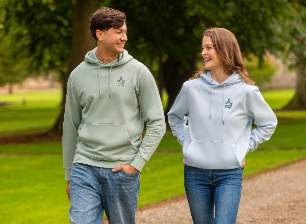 Adare Manor - Ladies Organic Cotton Ice Blue Hoodie